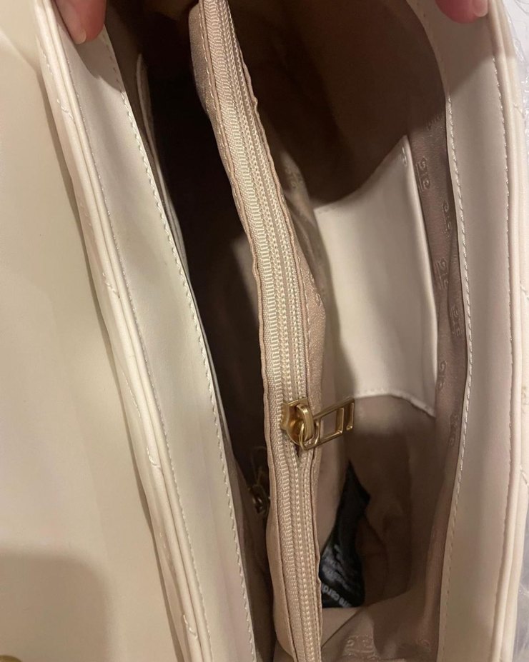 Pierre cardin beyaz/ekru Zincir Detaylı Kadın Çanta - Görsel 2