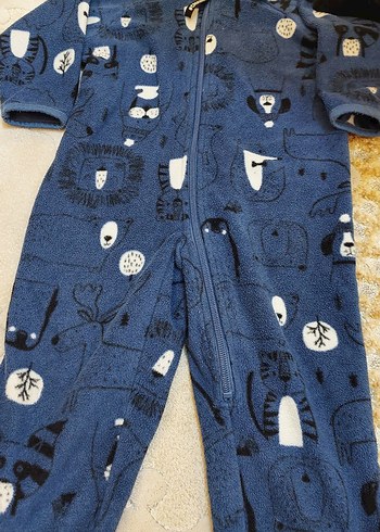 Koyu Mavi Desenli Bebek Tulumu - Görsel 3