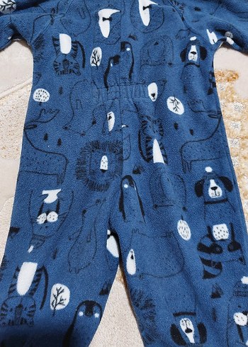 Koyu Mavi Desenli Bebek Tulumu - Görsel 4