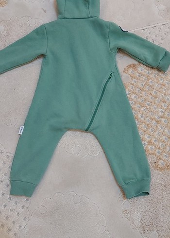 Kapüşonlu Fermuarlı Bebek Tulumu - Görsel 3