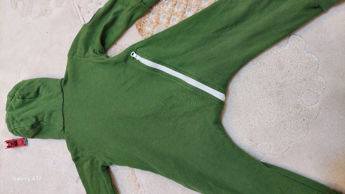 Yeşil Fermuarlı bebek Tulumu - Görsel 2