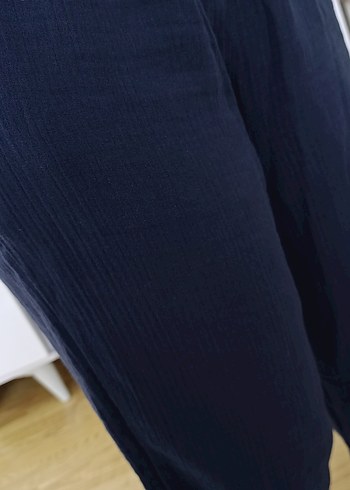 xl Beden lacivert Renk Lacivert Rahat Kesim Kadın Yazlık Pantolon