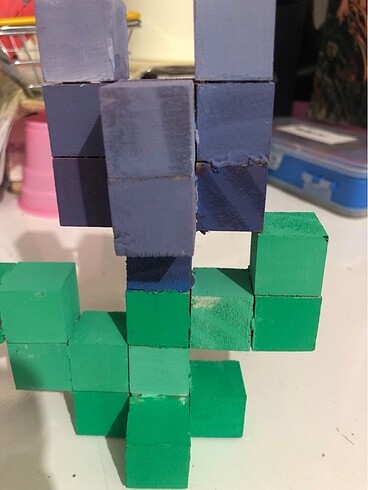 Tasarımcı Ahşap minecraft çiçek