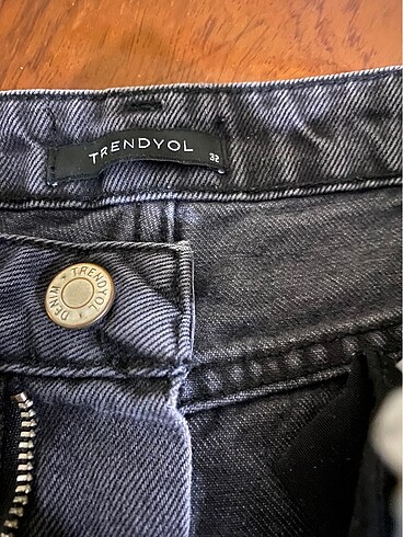 32 Beden Trendyolmilla mom jeans antrasit 32 yüksek bel