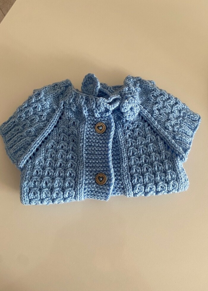 El örgüsü bebek yelek - Görsel 3