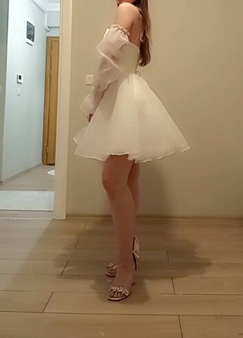 Bride elbise after elbise mini gelinlik