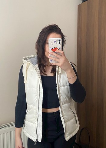 Beyaz Yüksek Yakalı Şişme Yelek - Görsel 2