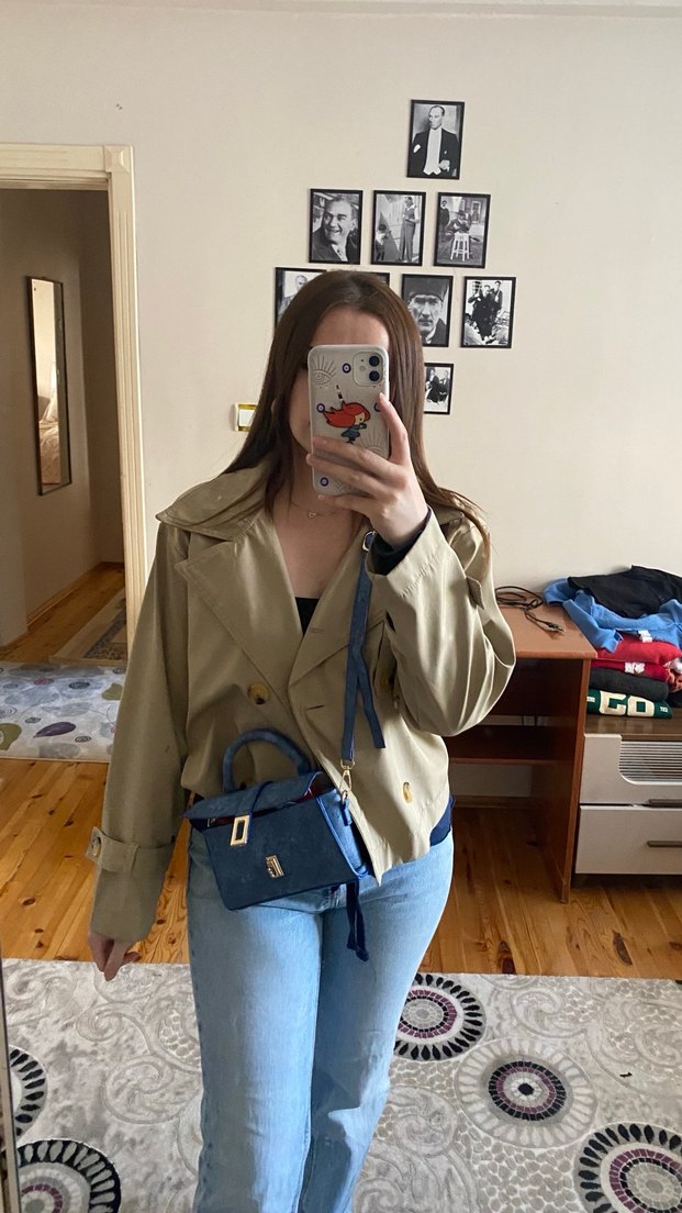 Bej Midi Kadın Trençkot - Görsel 2