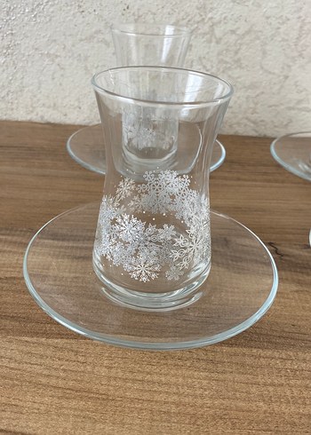 Paşabahçe çay bardağı ve tabağı - Görsel 2