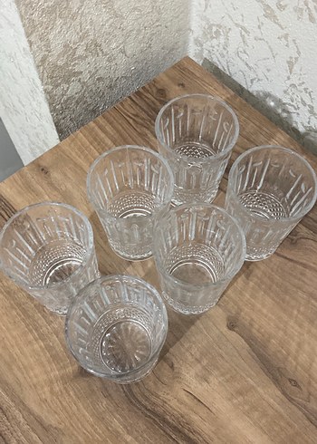 Desenli Şeffaf Cam Bardak Seti - Görsel 2