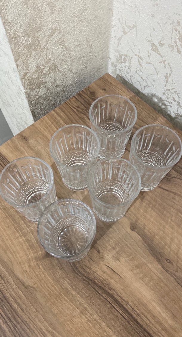 Desenli Şeffaf Cam Bardak Seti - Görsel 2