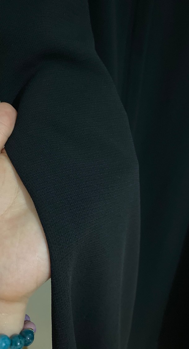 Düz siyah ferace - Görsel 3