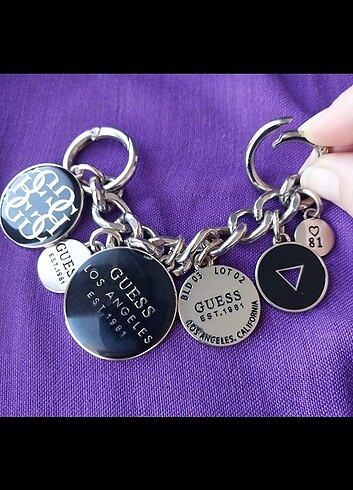  Beden gri Renk GUESS, ORJINAL CHARM ZİNCİR