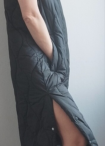 H&M, XS beden uzun yelek mont - Görsel 3