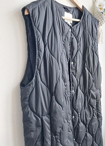 H&M, XS beden uzun yelek mont - Görsel 4