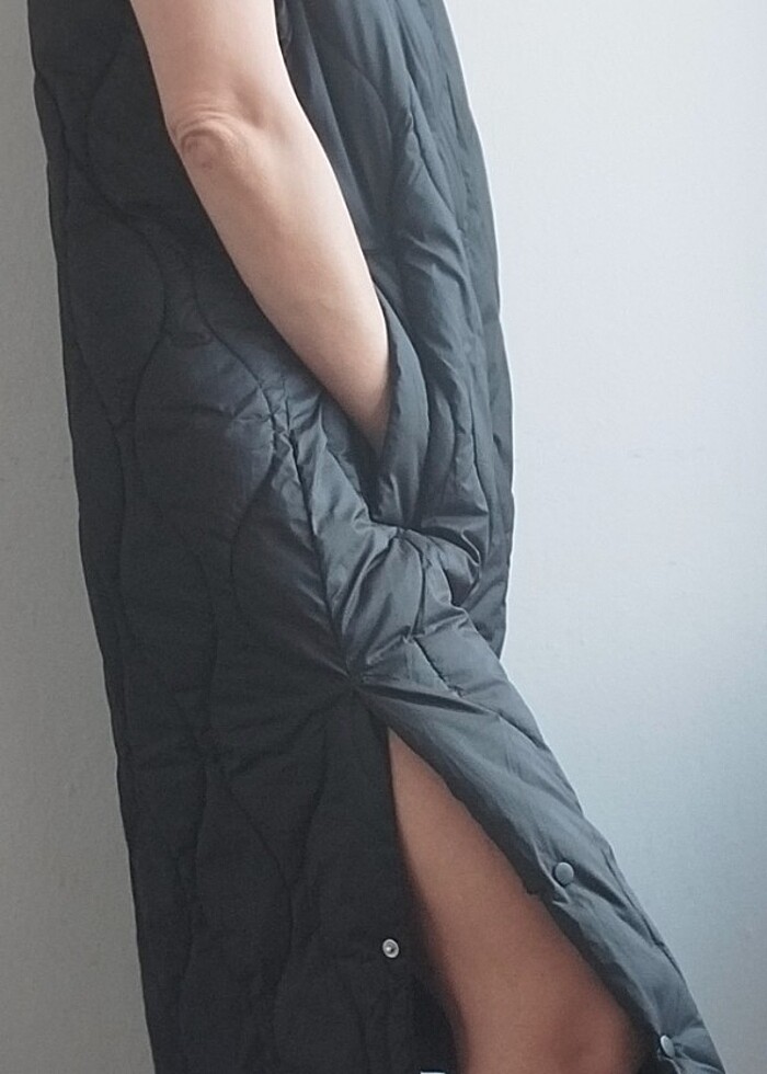 H&M, XS beden uzun yelek mont - Görsel 3