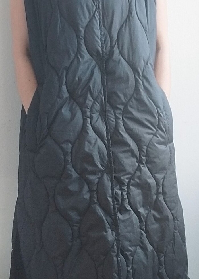 H&M, XS beden uzun yelek mont - Görsel 2