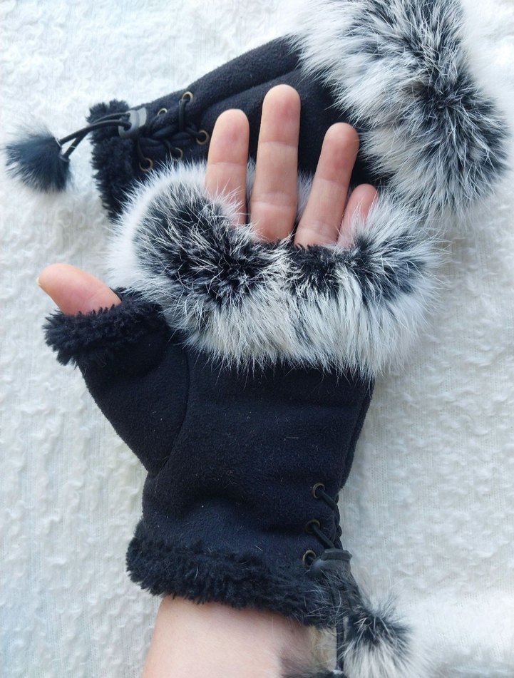 Tüylü kokoş eldiven - Görsel 4