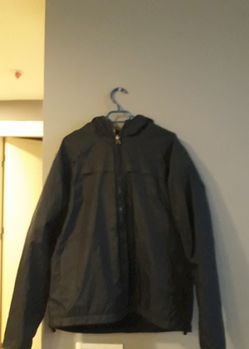 Siyah fermuarli çift taraflı polar yagmurluk - Görsel 3