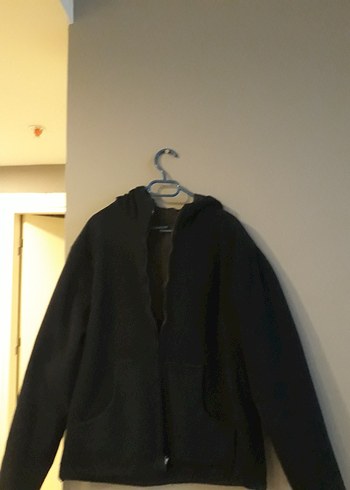 Siyah fermuarli çift taraflı polar yagmurluk - Görsel 2