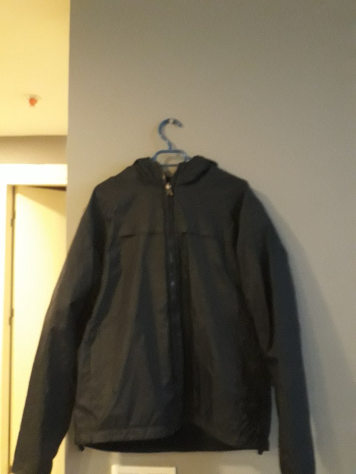 Siyah fermuarli çift taraflı polar yagmurluk - Görsel 3