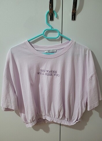 Lila yarım kollu tshirt