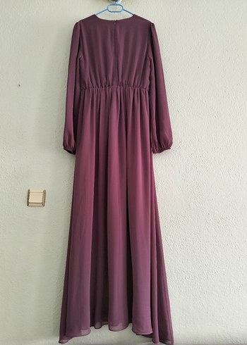 Trendyol & Milla Uzun Mor Fırfırlı Kadın Elbise