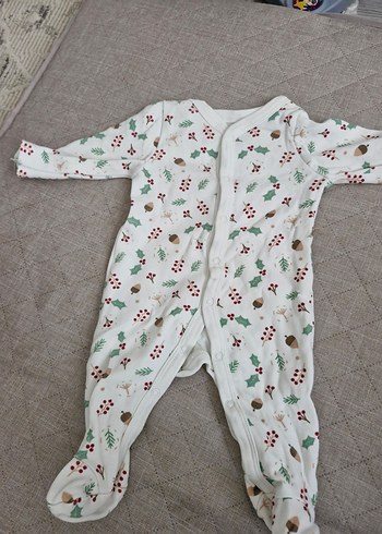 HelloBaby Beyaz Desenli Kız Bebek Tulum