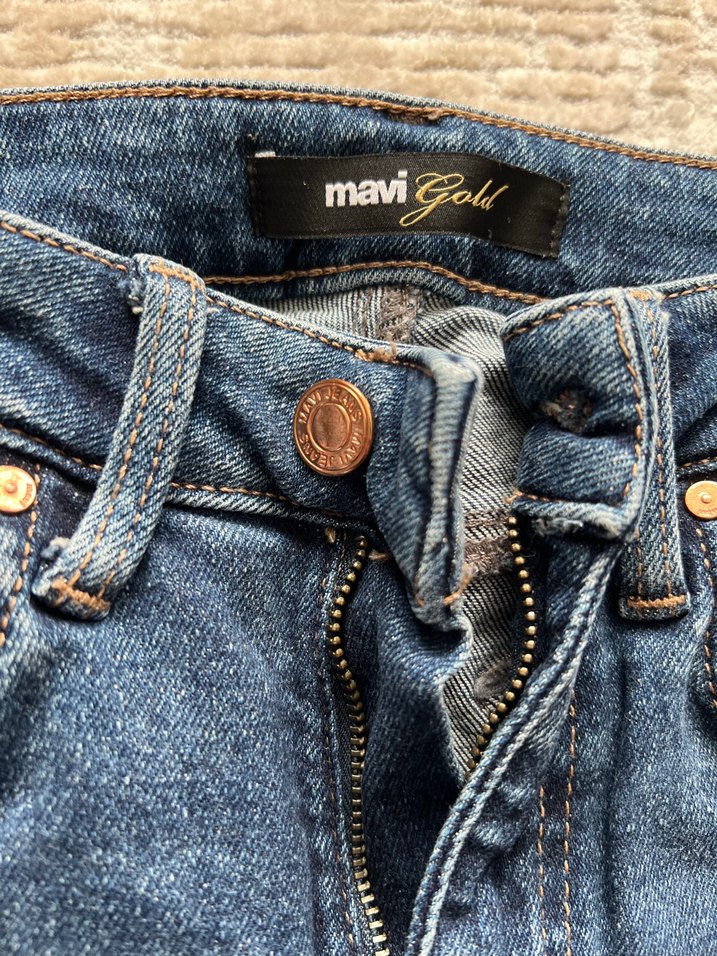 MAVİ GOLD Koyu Mavi Yüksek Bel Denim Jean — görsel 2/6