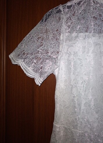 xs Beden beyaz Renk #dantelli #elbise 