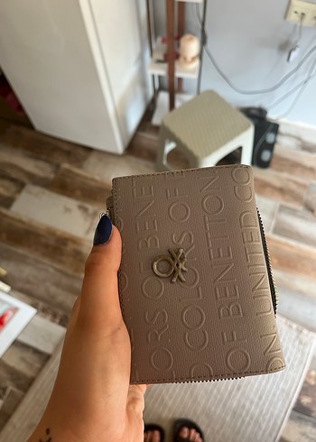 Kadın Gri Deri Fermuarlı Cüzdan
