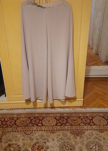 Bej Drapeli Uzun Hamile Eteği - Görsel 6