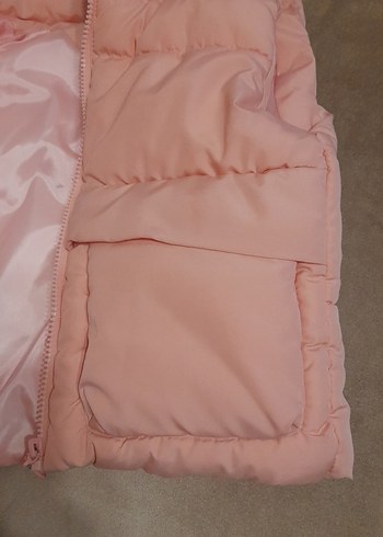 Kız Çocuk Pembe Fermuarlı Yelek - Görsel 5