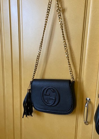 Siyah Deri Püsküllü Kadın Çantası - Görsel 2