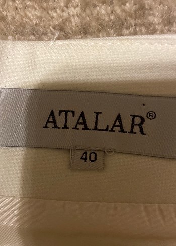 Beyaz Midi Kemerli Kalem Etek - Görsel 4