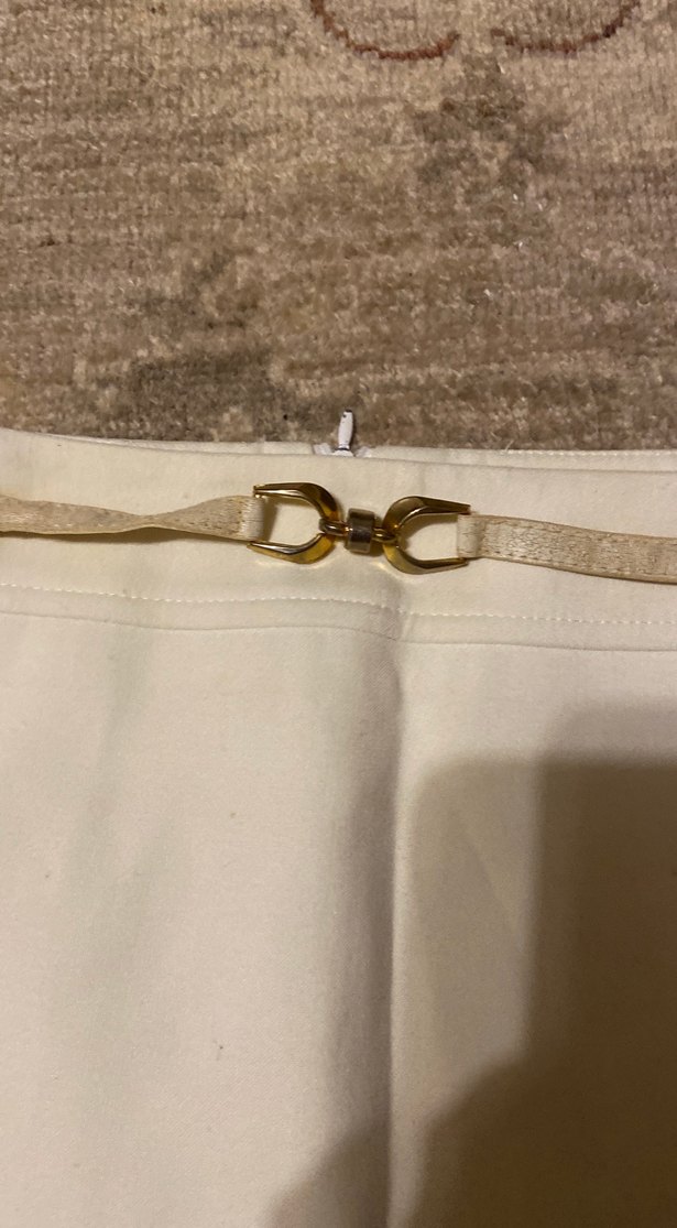 Beyaz Midi Kemerli Kalem Etek - Görsel 3