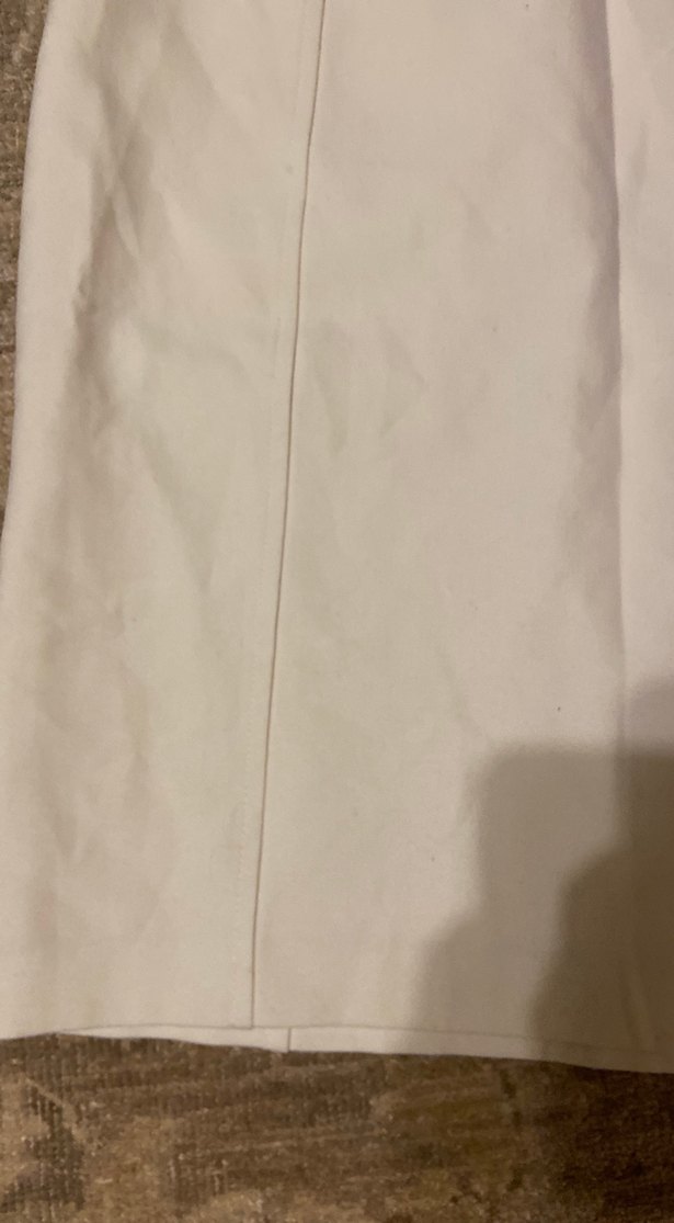 Beyaz Midi Kemerli Kalem Etek - Görsel 2