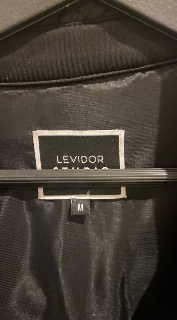 Düğmeli Siyah Deri Kadın Ceket - Görsel 5