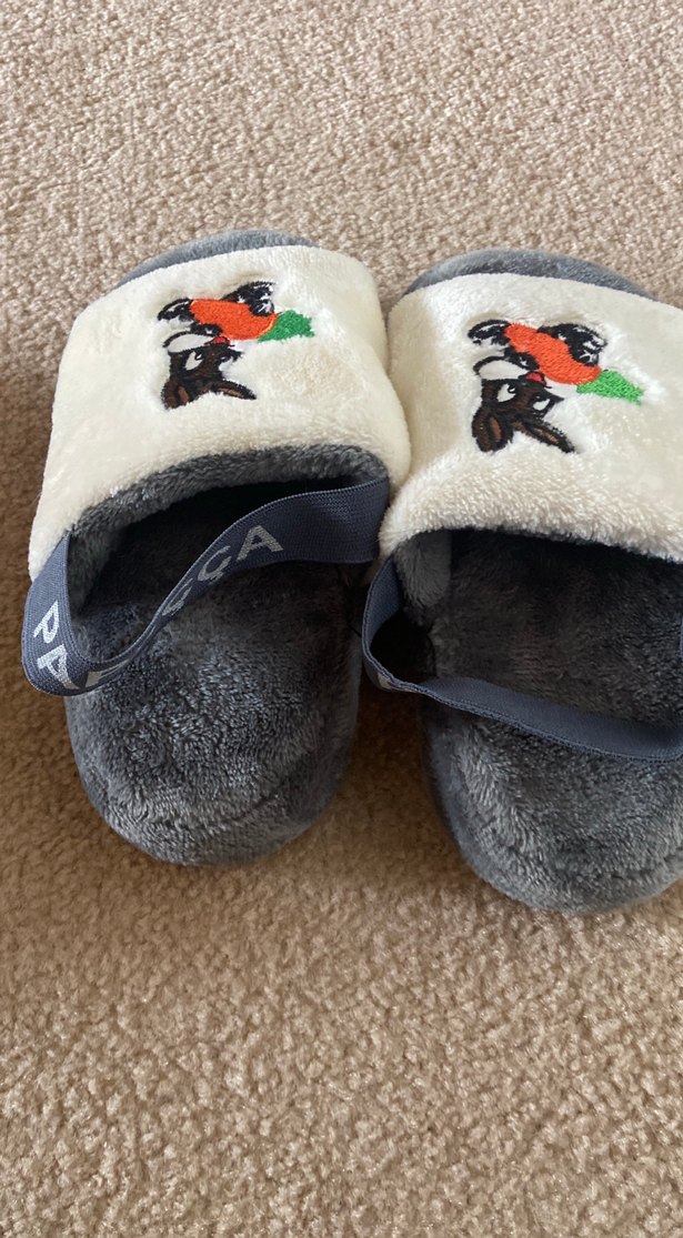 Kızlar için Gri Nakışlı Sıcak Terlik - Görsel 5