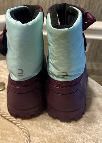 Kız Çocuk Mor Kauçuk Botlar Velcro - Görsel 3