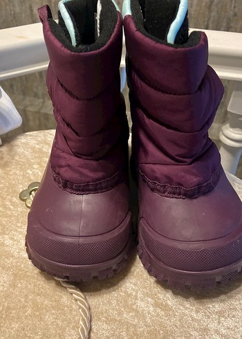 Kız Çocuk Mor Kauçuk Botlar Velcro - Görsel 4