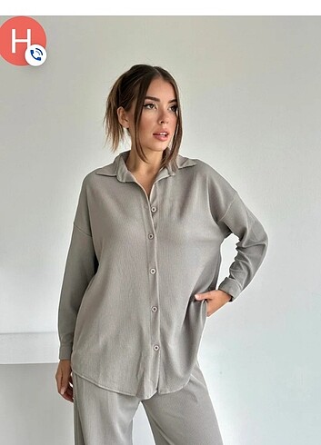 s Beden gri Renk Gömlekli takım