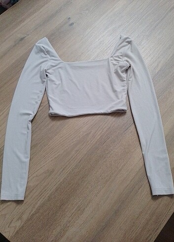Crop bluz bej