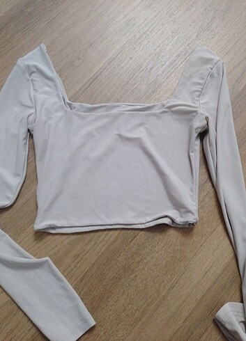 s Beden Crop bluz bej