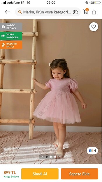 Penu baby bebek/ çocuk abiye elbise