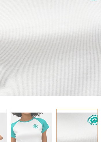 Turkuaz Baskılı Denim Kısa Kollu Tişört - Görsel 6