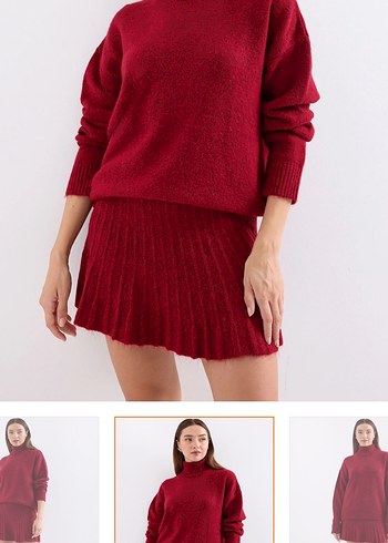 Bej Süet Mini Etek - Görsel 4