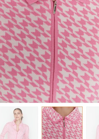 Pembe Fermuarlı Kız Sweatshirt - Görsel 4