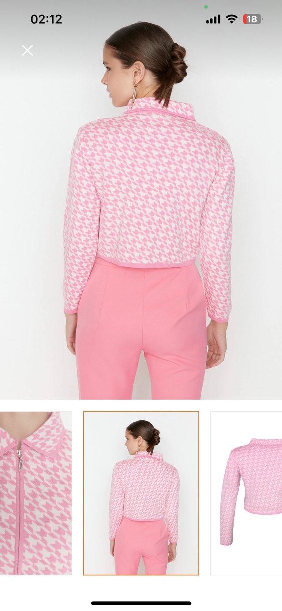 Pembe Fermuarlı Kız Sweatshirt - Görsel 5