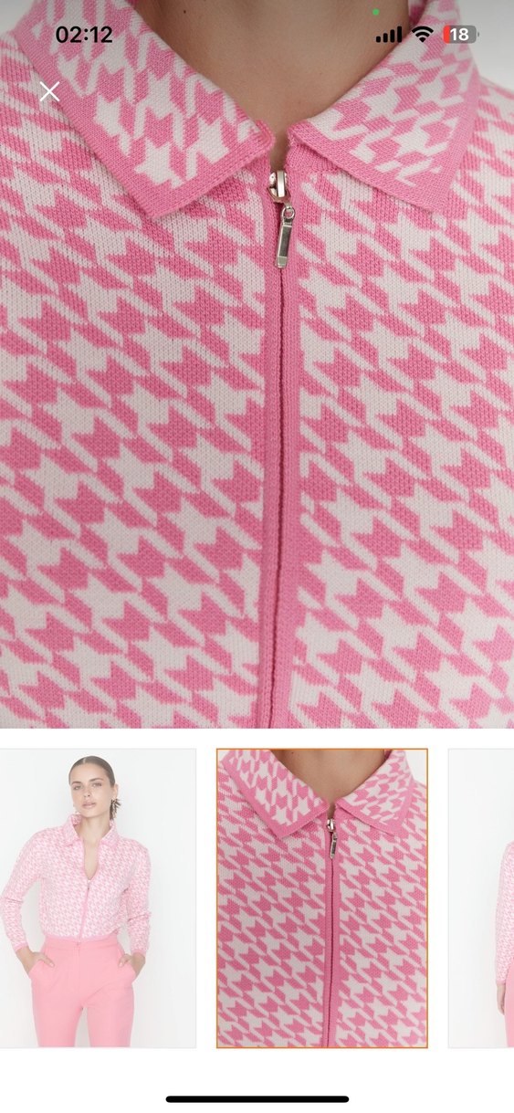 Pembe Fermuarlı Kız Sweatshirt - Görsel 4